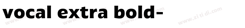 vocal extra bold字体转换
